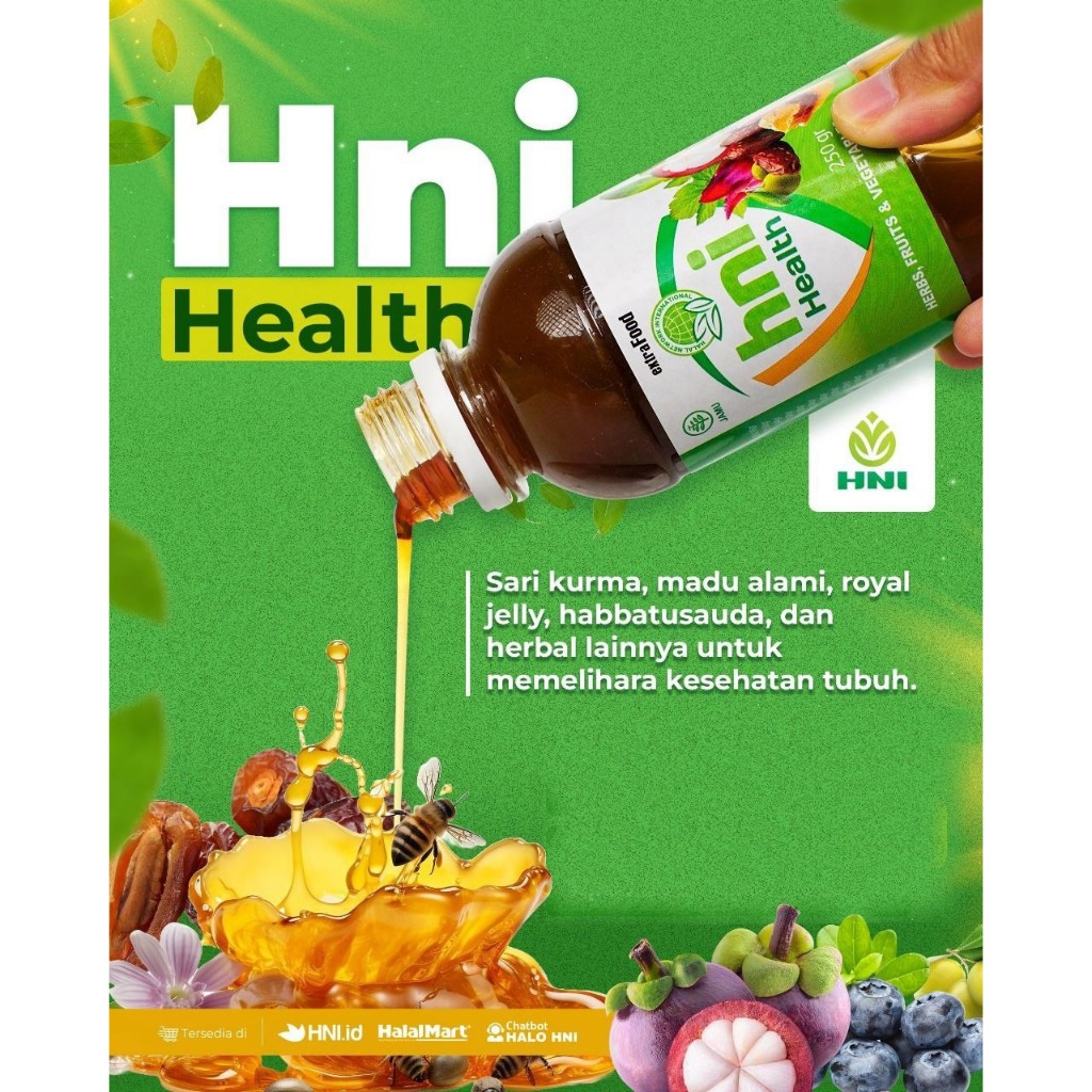 Madu Extra Food HNI Health 250 ML - Menambah Nafsu Makan, Memelihara Daya Tahan Tubuh, Aman untuk An