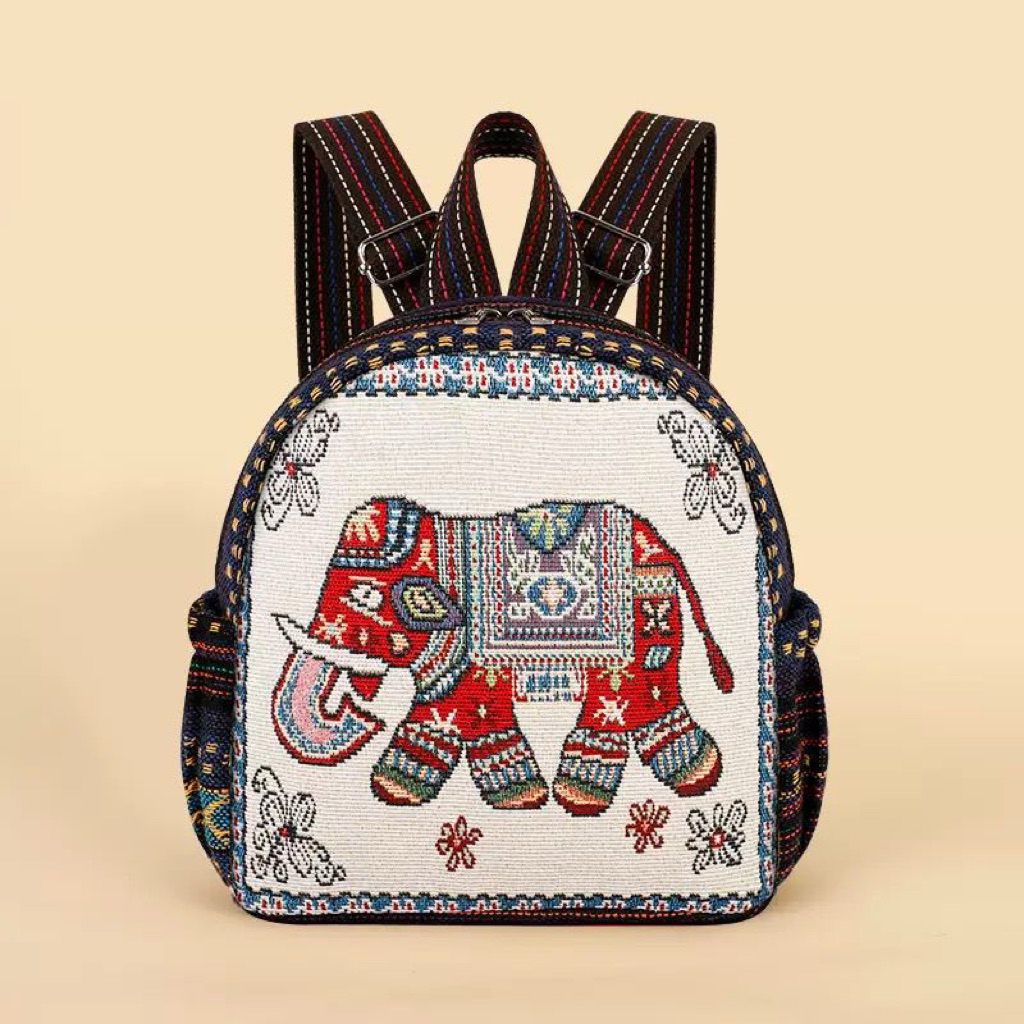 Ransel gajah oleh oleh bangkok tas khas Thailand import original  tkf 297 Tas Ransel Medium Backpack