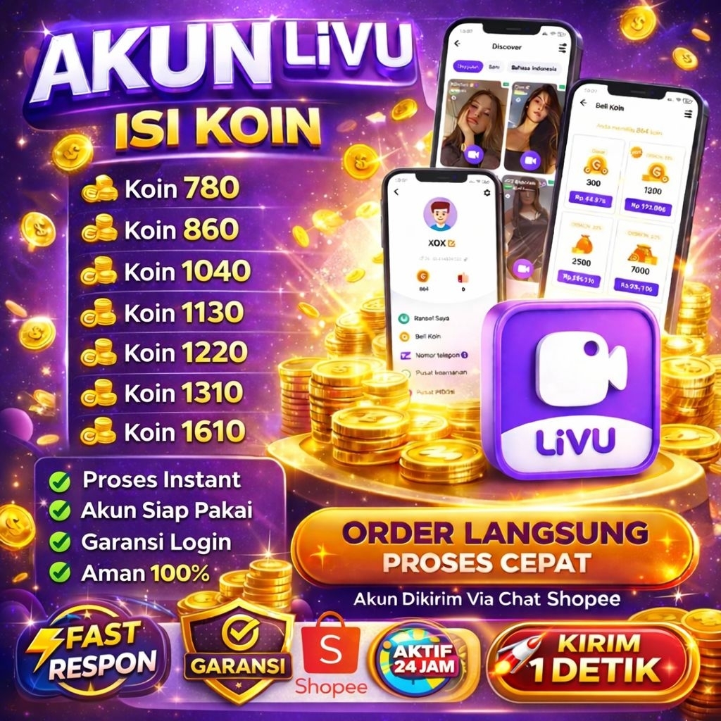 AKUN LIVU ISI COIN KOIN 780 -1310 AKUN SIAP PAKAI MURAH - KIRIM 1 DETIK - SPECIAL PROMO