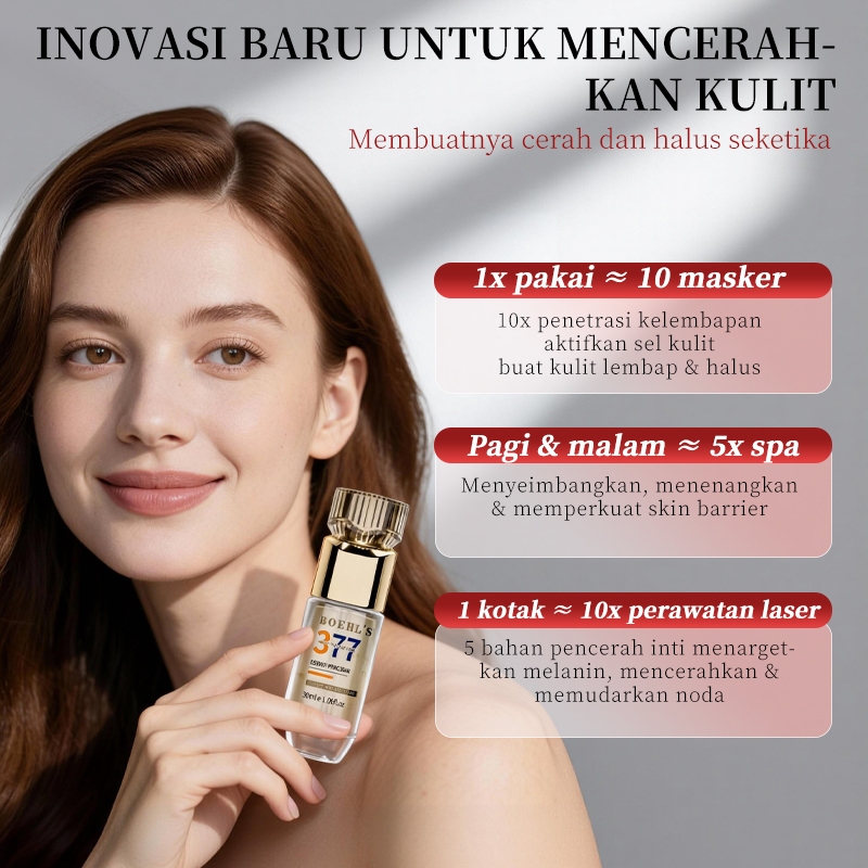 BOEHL'S-377 Serum pemutihan + memutihkan kulit + mengurangi gelap + mengoptimalkan kulit + memutihka