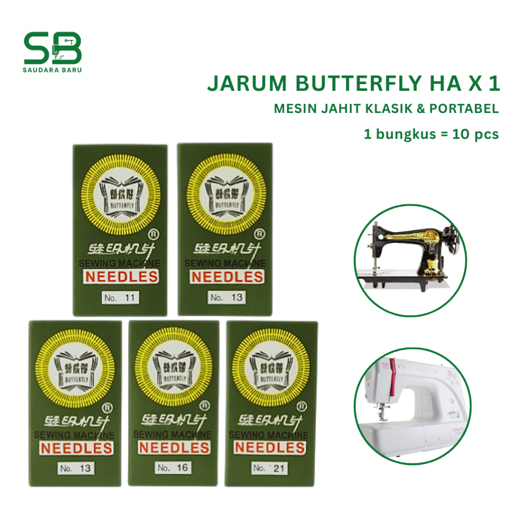 Jarum Butterfly /Jarum HAX1 Mesin Jahit Butterfly Klasik/Jarum HA X 1 Mesin Jahit Portabel / Klasik