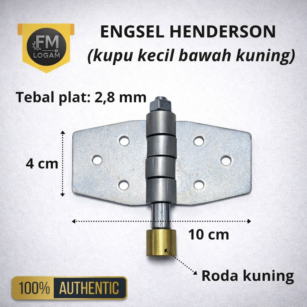 Engsel Henderson Kupu Kecil Bawah Kuning
