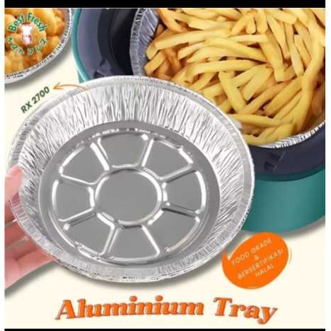 Aluminium Tray Bulat Besar Wadah Loyang Foil Tray Bulat Besar