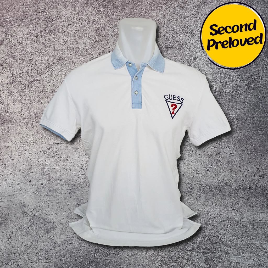 Baju Kaos Polo GUESS - Size S / Lebar Dada 50 cm - Original - Second