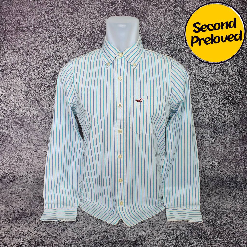 Baju Kemeja Panjang HOLLISTER - Size L sd XL / Lebar 55 cm - Original - Second