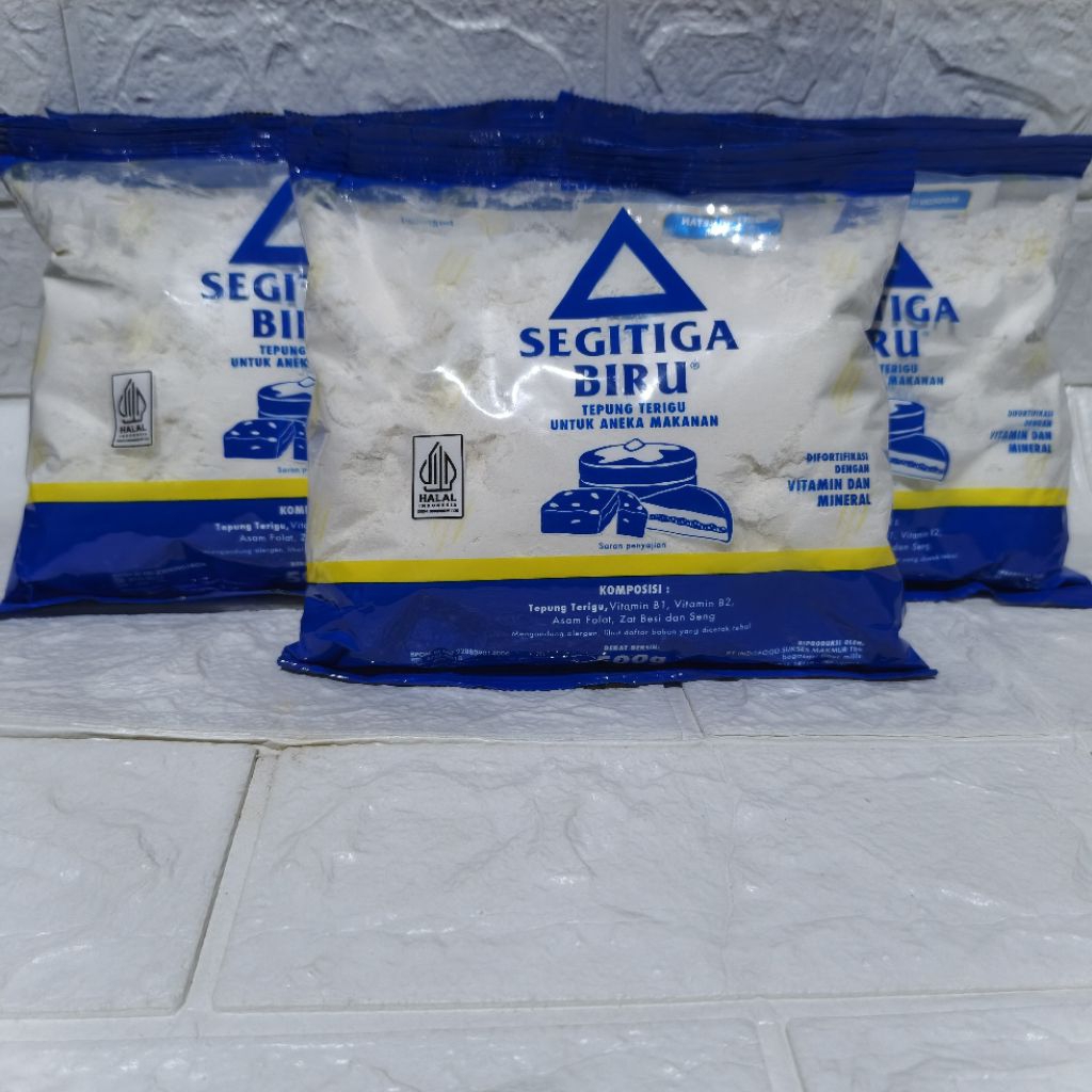 Tepung Terigu Segitiga Biru 500 Gram | Tepung Terigu | Bogasari