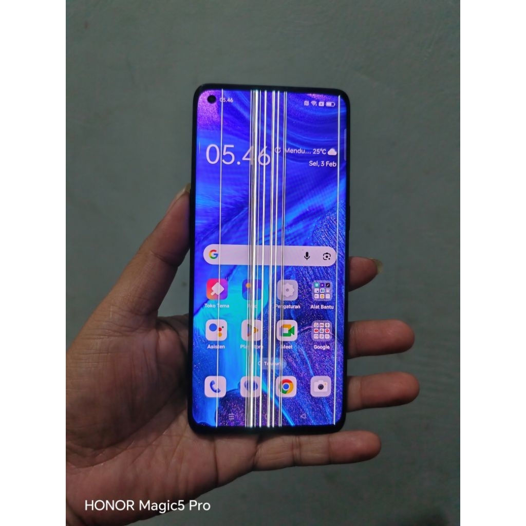 Oppo Reno 4 pro hitam Ram 8/256gb bergaris tengah second Singapore ex inter