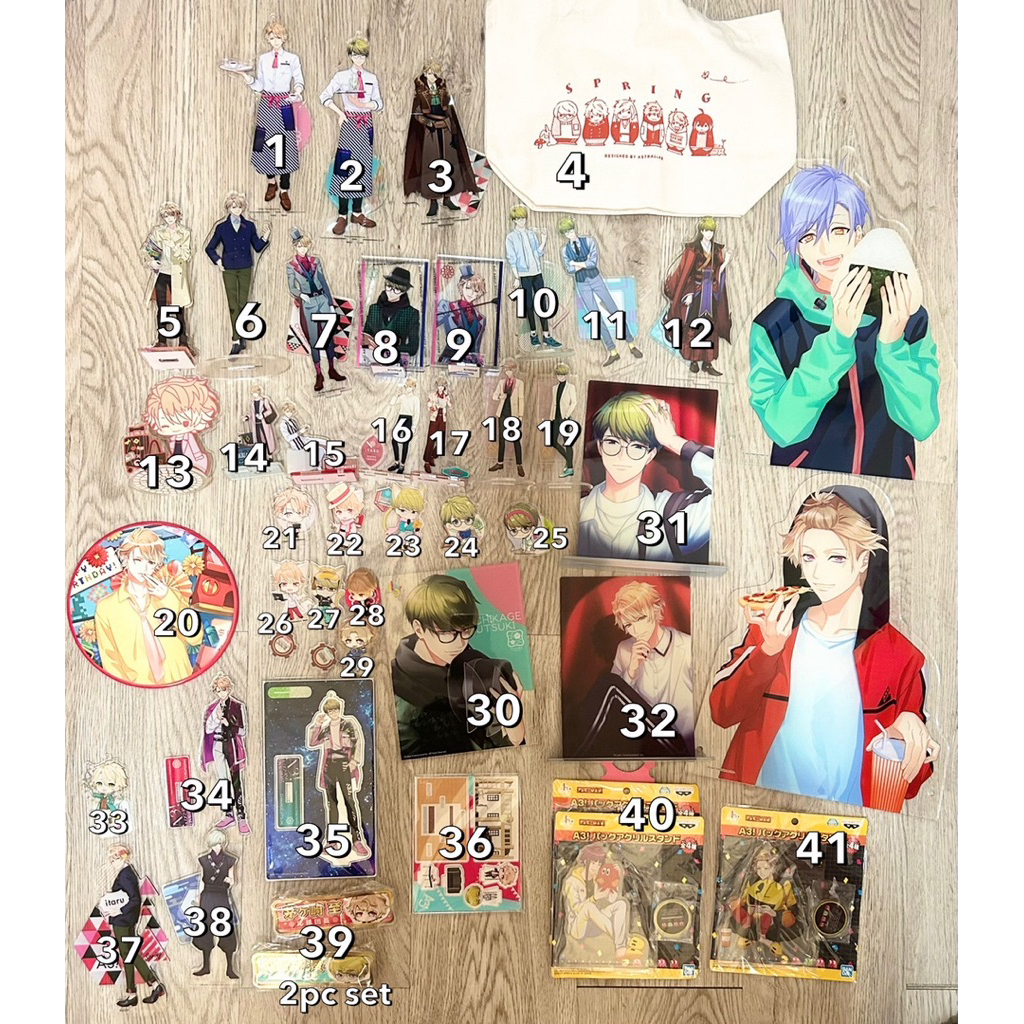 A3 Act Addict Actors Acrylic Stand Panel Badge Bag Chikage Itaru Homare Hisoka Kazunari
