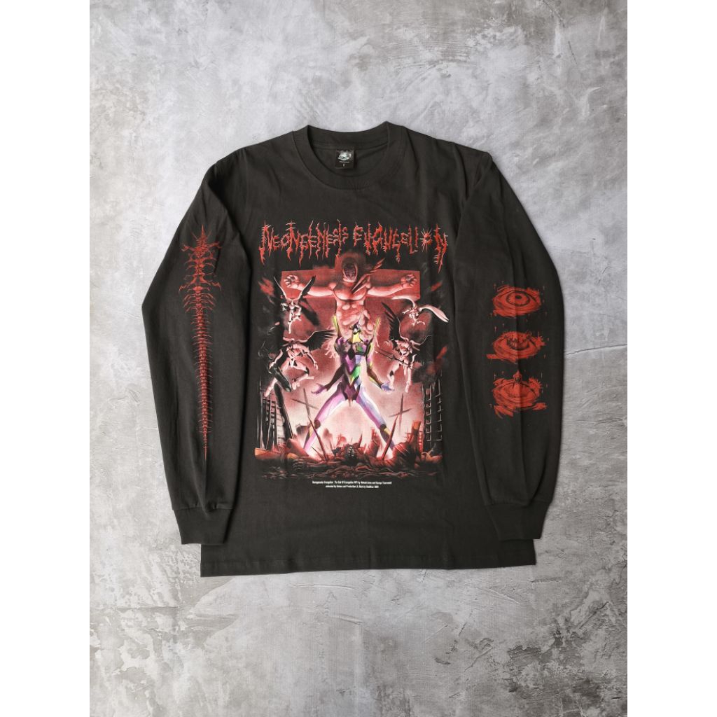 Kaos Lengan Panjang Bootleg Anime Neon Genesis Evangelion