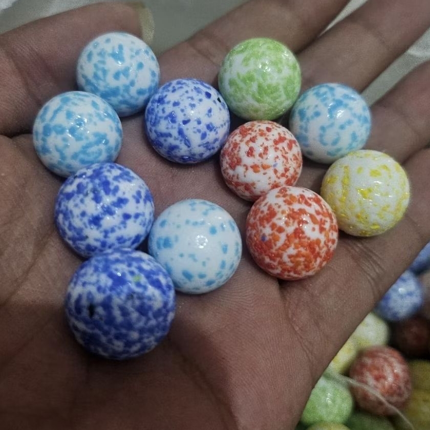 mainan gundu 1,5cm satuan / kelereng / marble / kaleci / mainan jadul 90 an