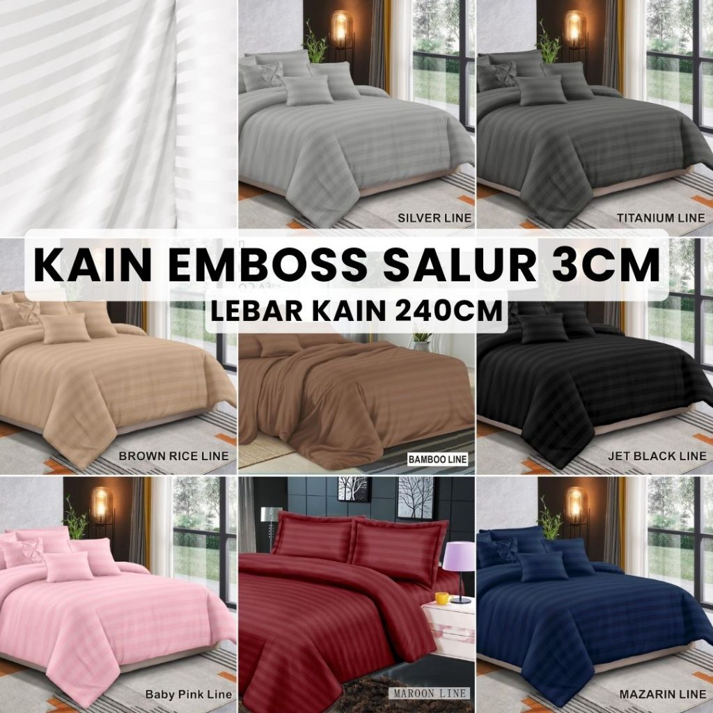 KAIN ROLL 100 & 120 M EMBOSS MICROTEX BUNGA SPEREI GORDEN JACQUARD WHITE BROWN HOTEL ASRAMA P2