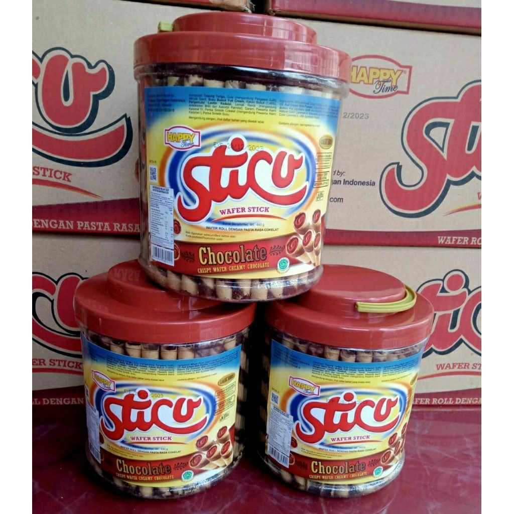 Happy Time Astor STICU/STICO Wafer Stick Cokelat Renyah Isi Banyak (TOPLES)