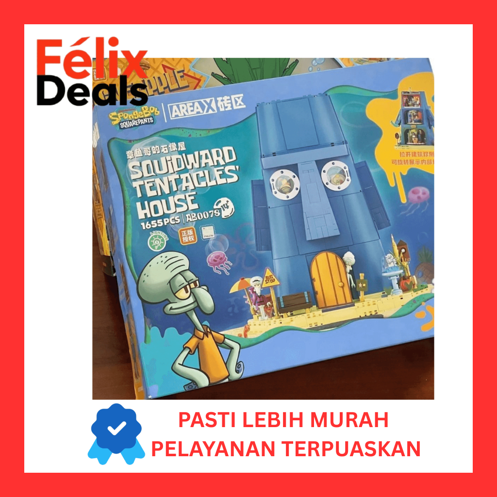 AREA-X AB0078 Squidward Tentacles Stone House Set Brick