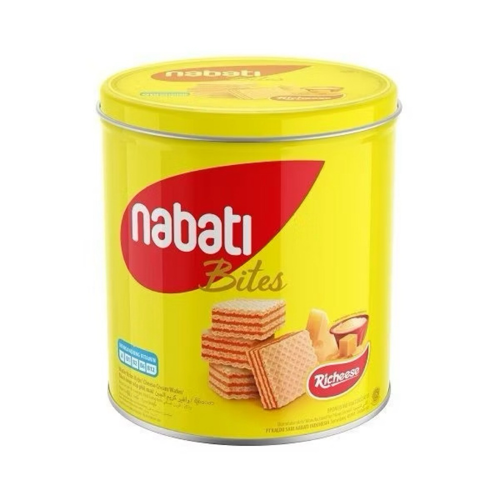 NABATI WAFER KALENG KEJU COKLAT PINK LAVA WHITE VANILLA 240gr