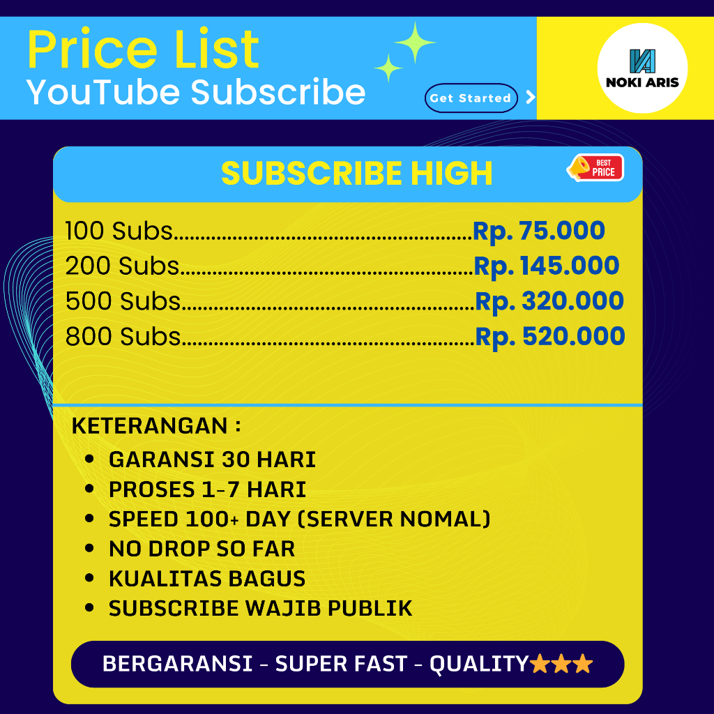 KILAT Jasa YouTube Subscribe High Quality Stabil Bergaransi Aman