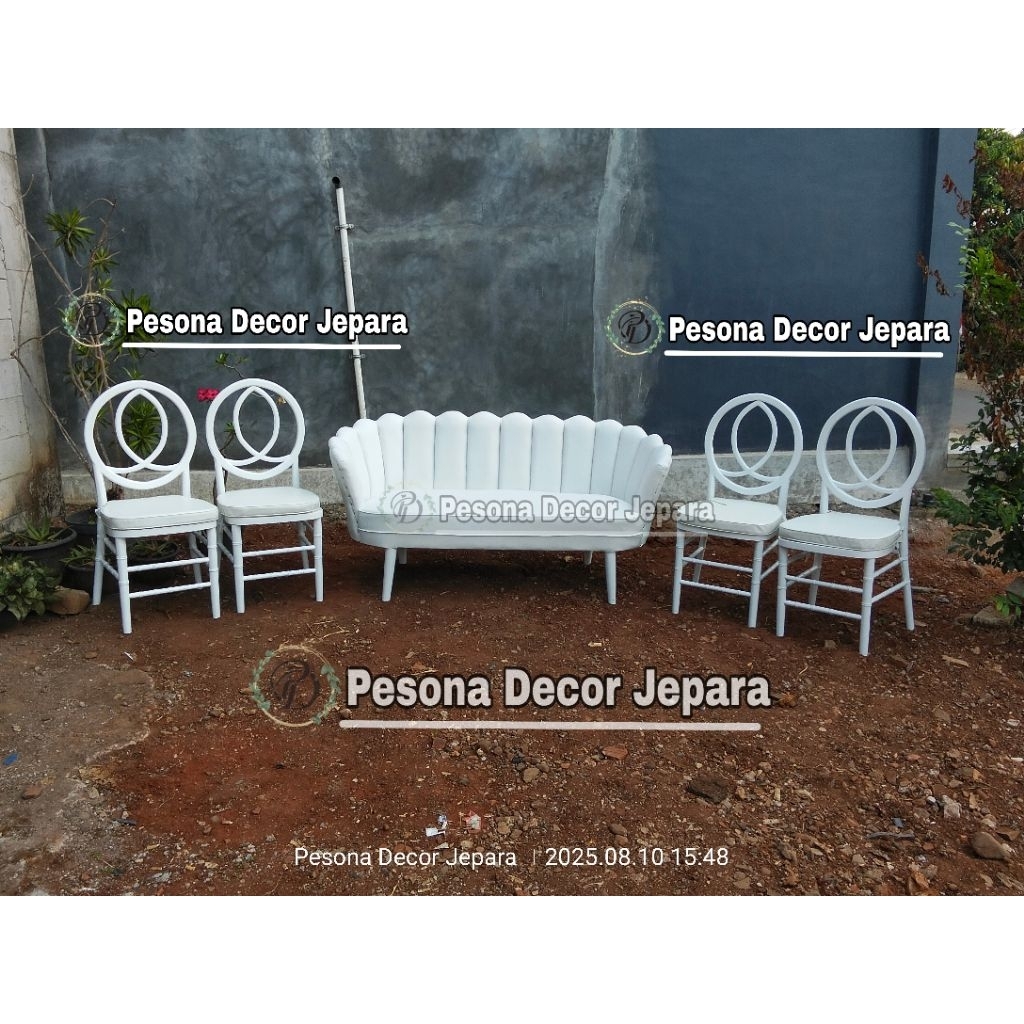 Kursi pelaminan minimalis / Kursi pelaminan kerang.