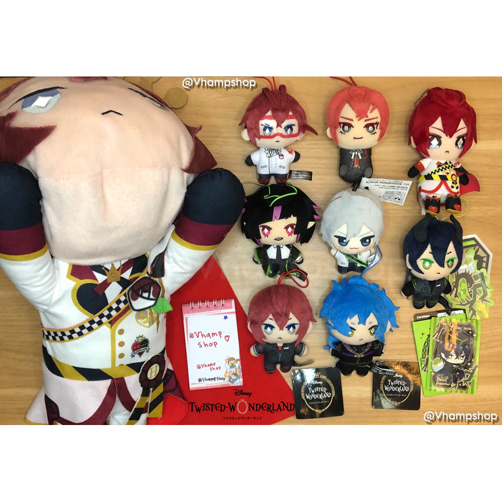Twisted Wonderland Plush BIG Nesoberi, Ballchain Riddle, Chibichibi nui Silver, Sega Idia, Lilia, Ma
