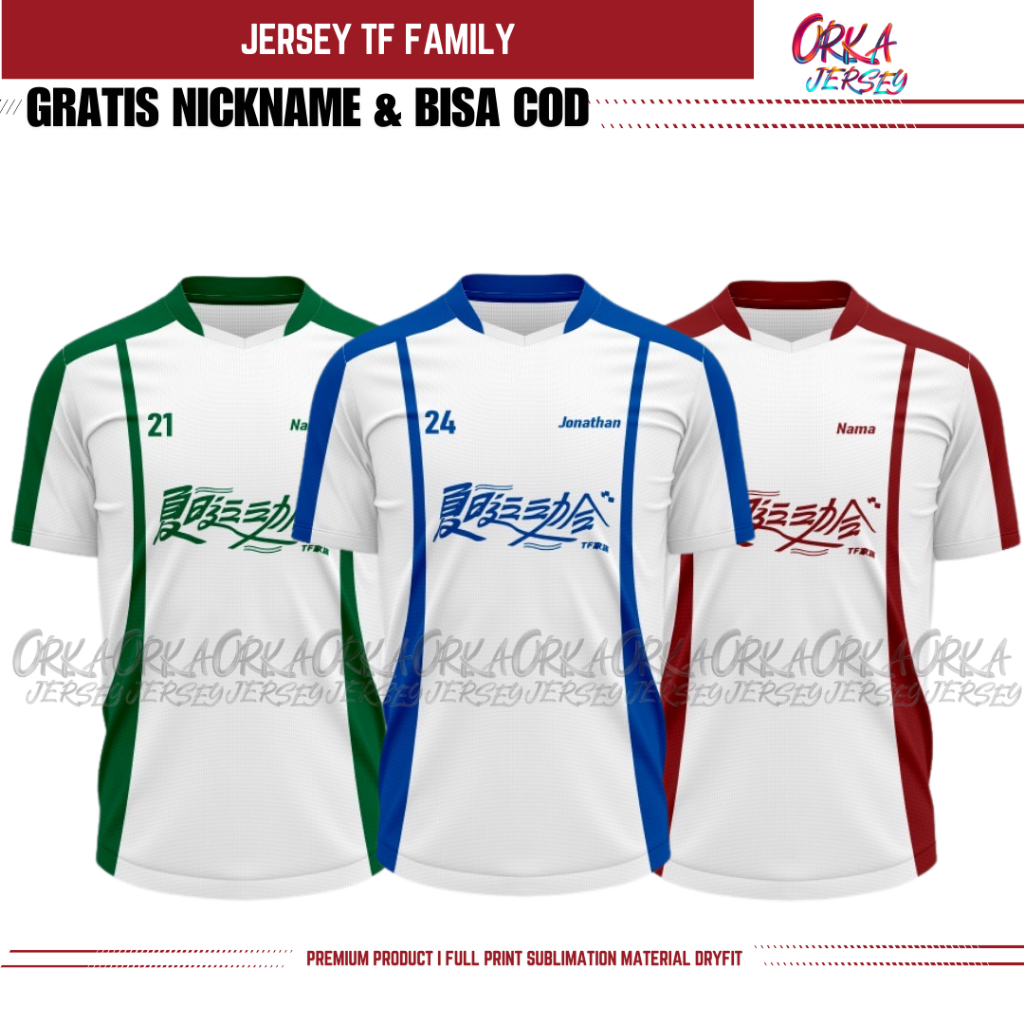 JERSEY TF FAMILY FANMADE JERSEY CHEN YIHENG FT FAMILY GRATIS PASANG NICKNAME DAN NOMOR PUNGGUNG