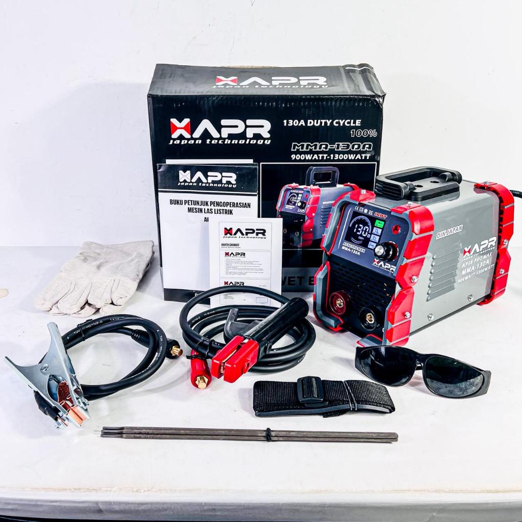APR Mesin Las Listrik AP38 PROMAX 900 Watt 130A Travo Las Inverter MMA Welding Bisa Pakai Genset