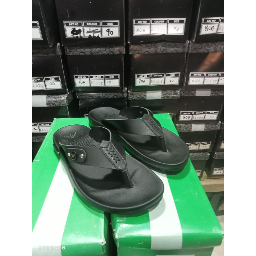 sandal slop pria sendal emporio armani premium