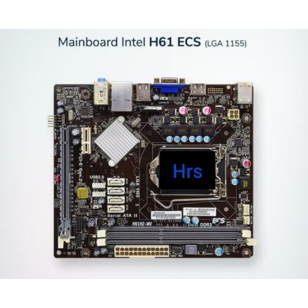 mainboard / motherboard / mombo H61 ECS LGA 1155 suport gen 2 dan 3
