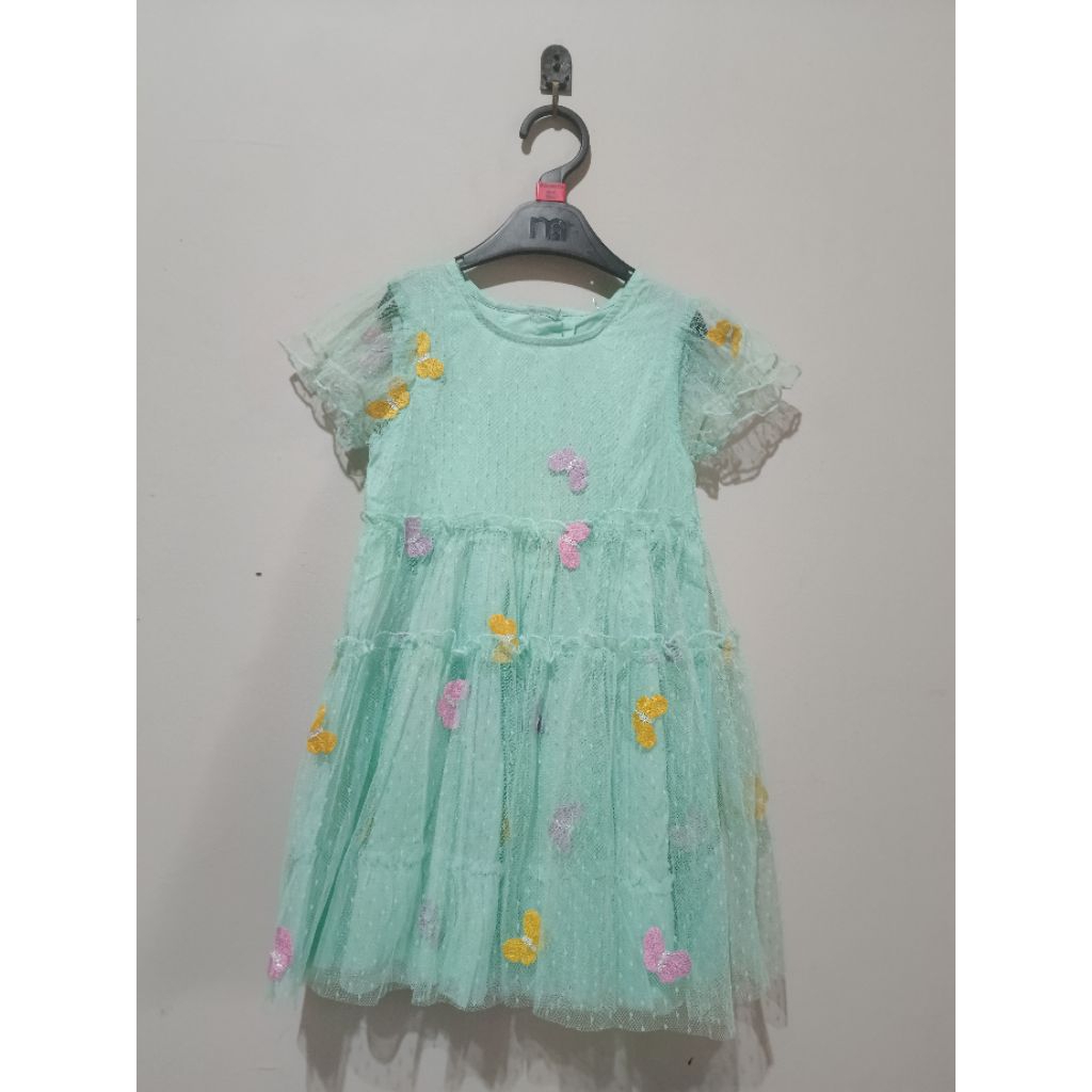 Mothercare Butterfly Mesh Dress / Mothercare Dream Scape Dress / Dress Mothercare Tulle Bordir