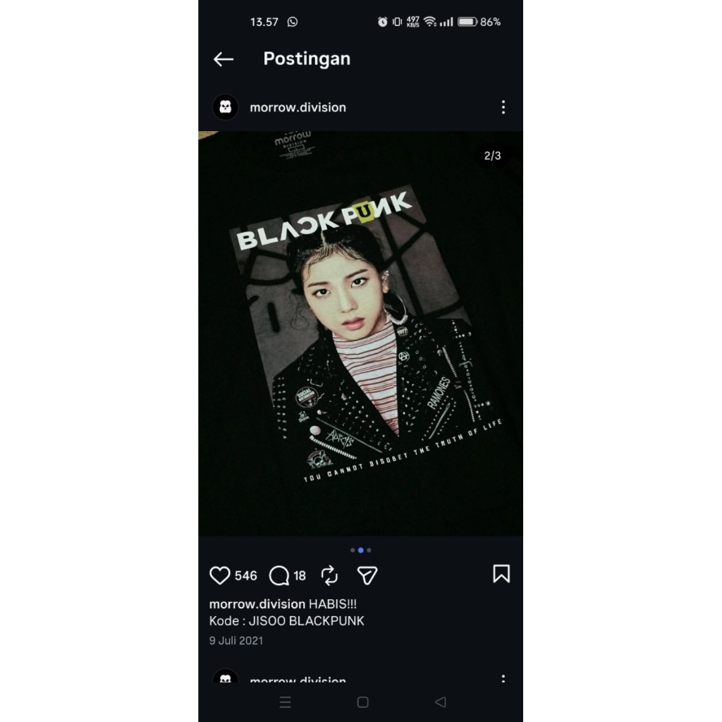 T-shirt morrow division Blackpunk