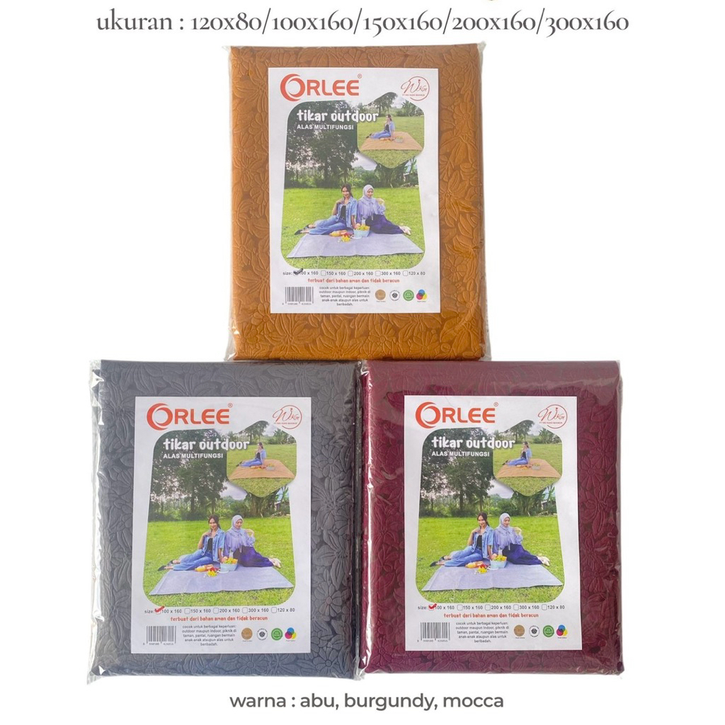 Tikar Karpet Lantai Lipat Outdoor Bahan Spunbond Camping Kain Halus Embos Alas Multifungsi