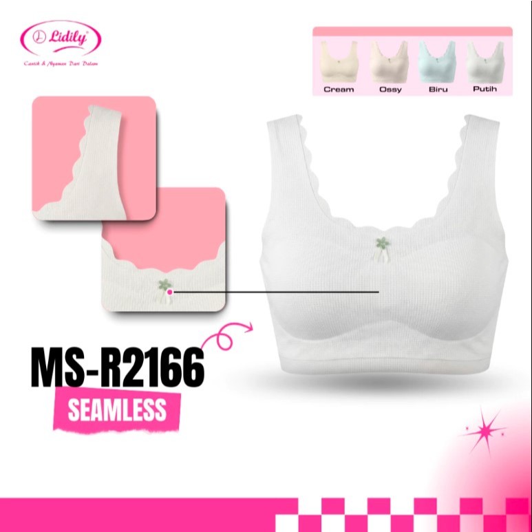 LIDILY BH Remaja Step 1 Seamless Tanpa Kawat Cotton M L