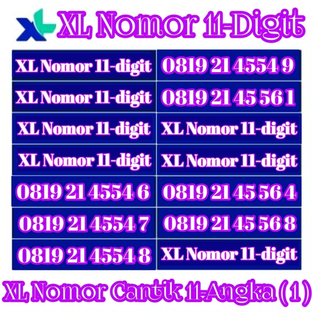 promo perdana XL nomor cantik 11digit(Cek Deskripsi)