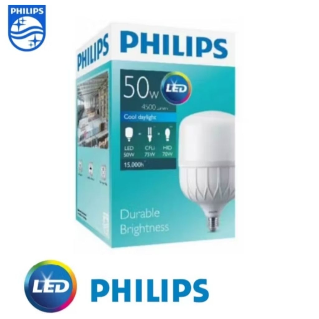 lampu led bulb philips 50w 50watt lampu led philips jumbo t force tforce 50w 50 w philips