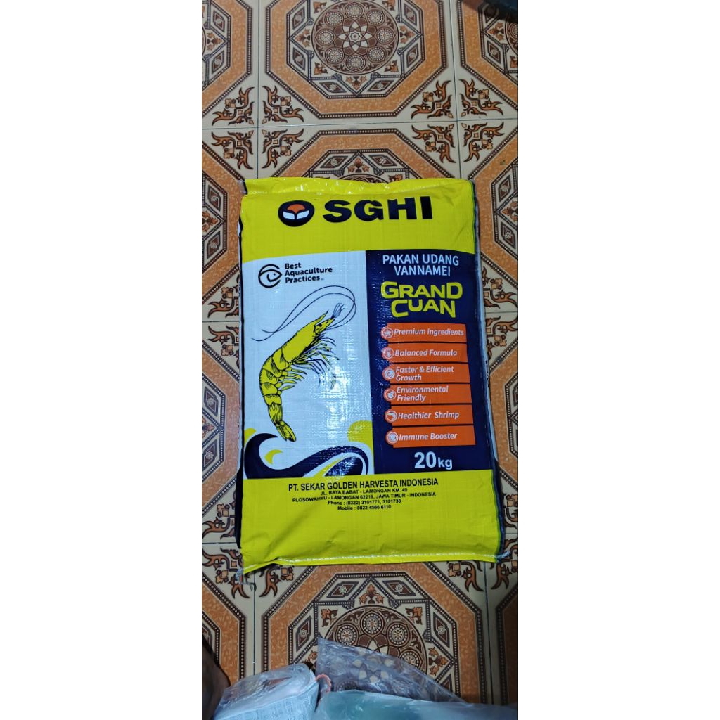 PAKAN UDANG GRAND CUAN PAKAN IKAN PAKAN UDANG VANAME PAKAN BANDENG