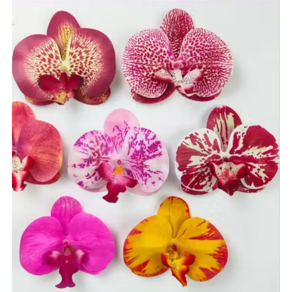 Jepit Rambut Anggrek Hiasan Anggrek Bulan Latex Bunga Anggrek Hiasan Palsu Orchid