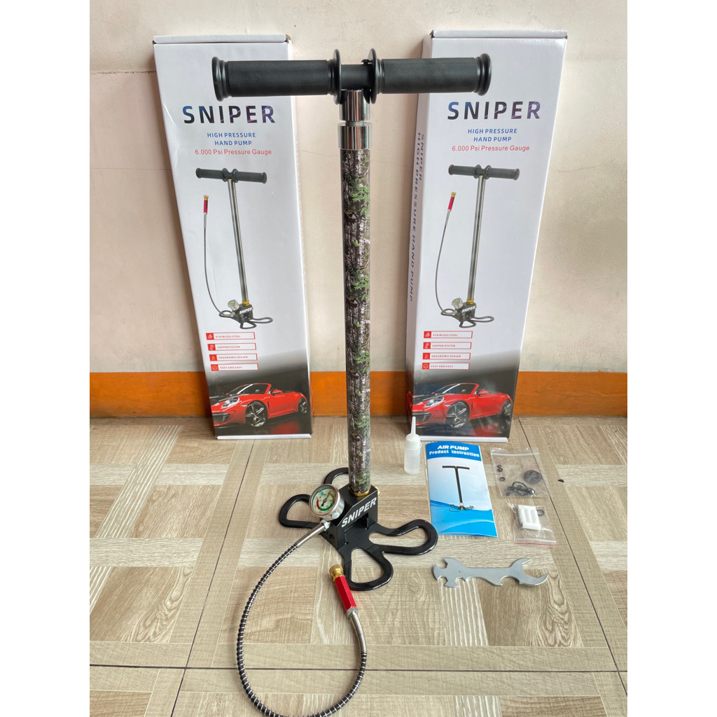 Pompa Pcp 4 Stage 6000 Psi, Pompa Sniper 4 Stage 6000 Psi Lipat, Pompa Lipat Import, Pompa Kaki Lipa