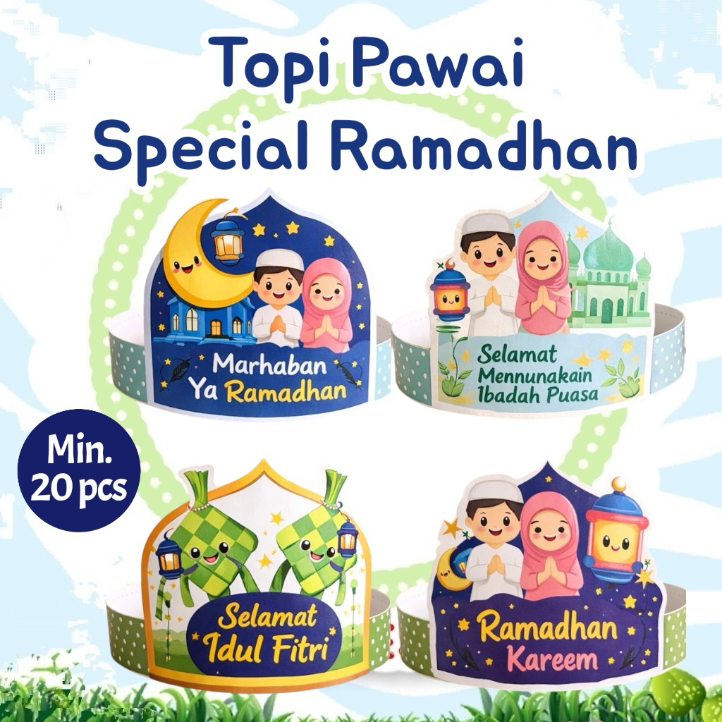 Topi pawai special ramadhan / maulid nabi/ idul fitri /isra mi’raj