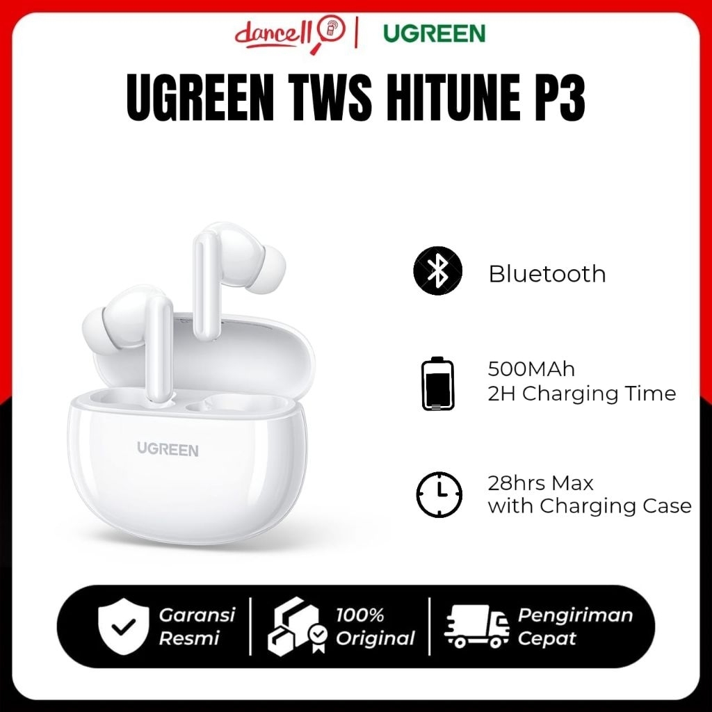 UGREEN - TWS HITUNE P3 - BLUETOOTH - ORIGINAL