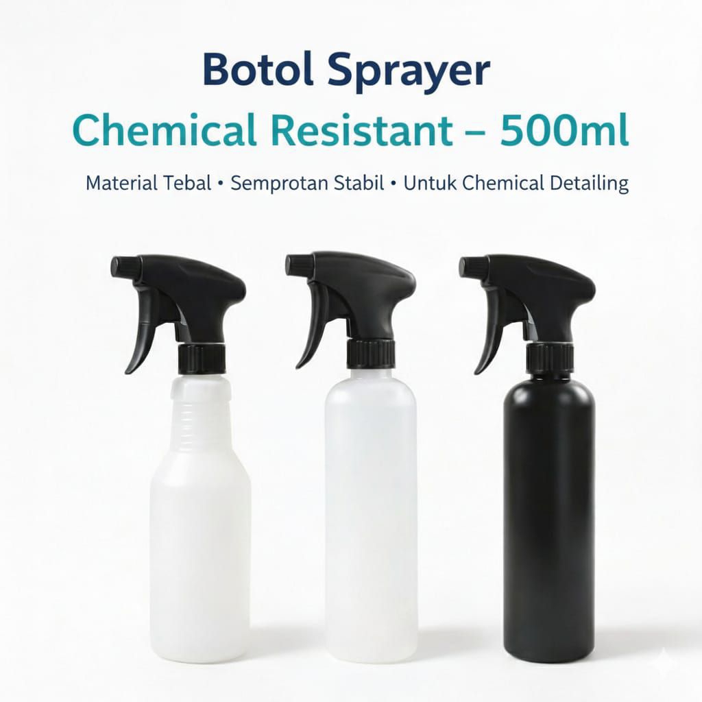 Botol Sprayer 500ml Chemical Resistant Tebal - Botol Semprot Tahan Kimia Premium