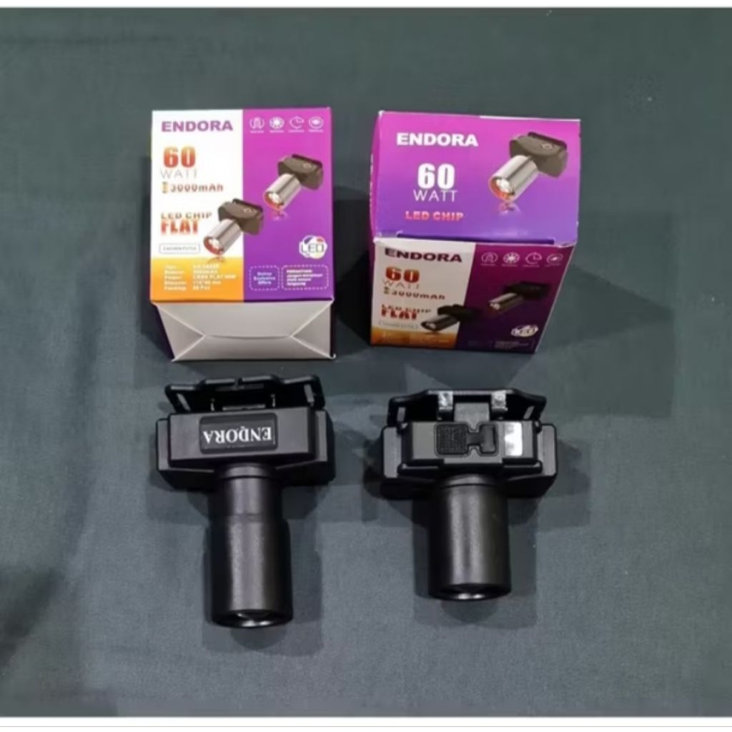 Lampu Senter Kepala Endora LED - Cahaya Putih Terang, Tahan Lama, 3 Mode Pencahayaan