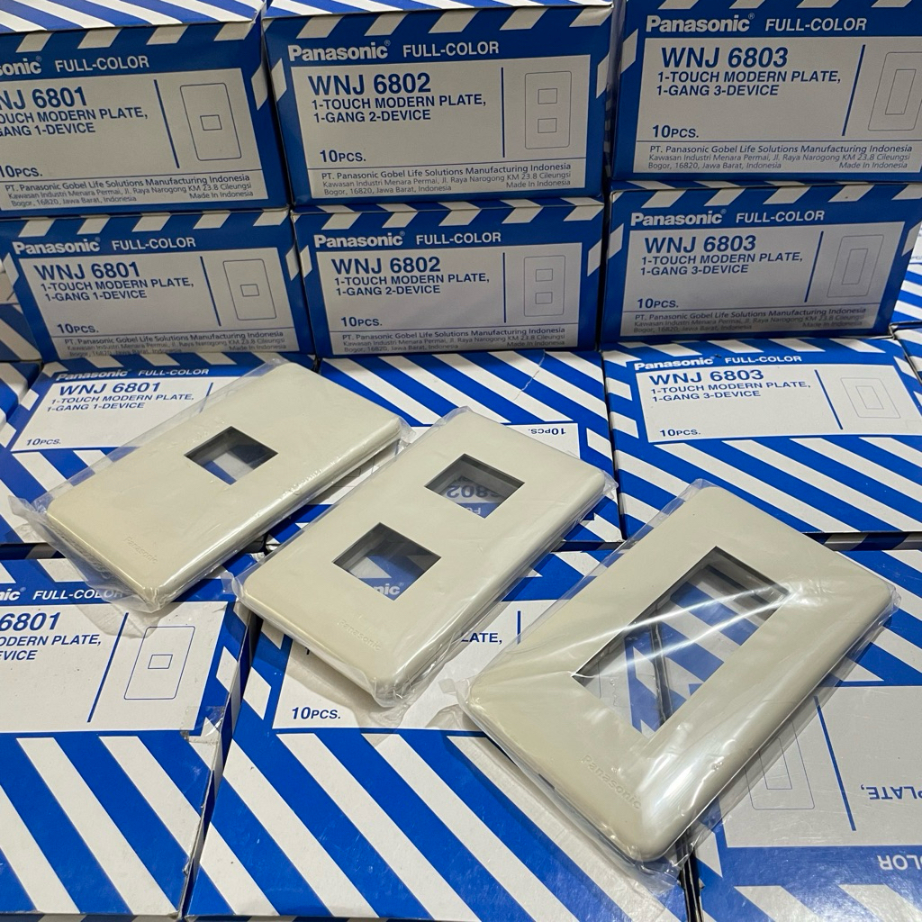 FRAME PANASONIC 1 2 3 GANG WNJ 6801 6802 6803 WNJ6801 WNJ6802 WNJ6803 LUBANG FULL COLOUR MODEL LAMA