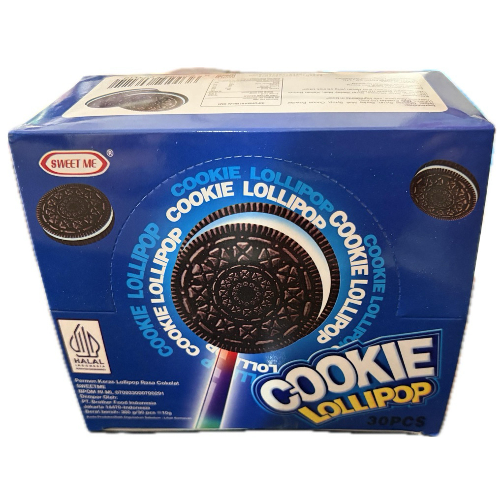 SWEET ME COOKIE LOLLIPOP PERMEN LOLI BENTUK OREO MENYALA