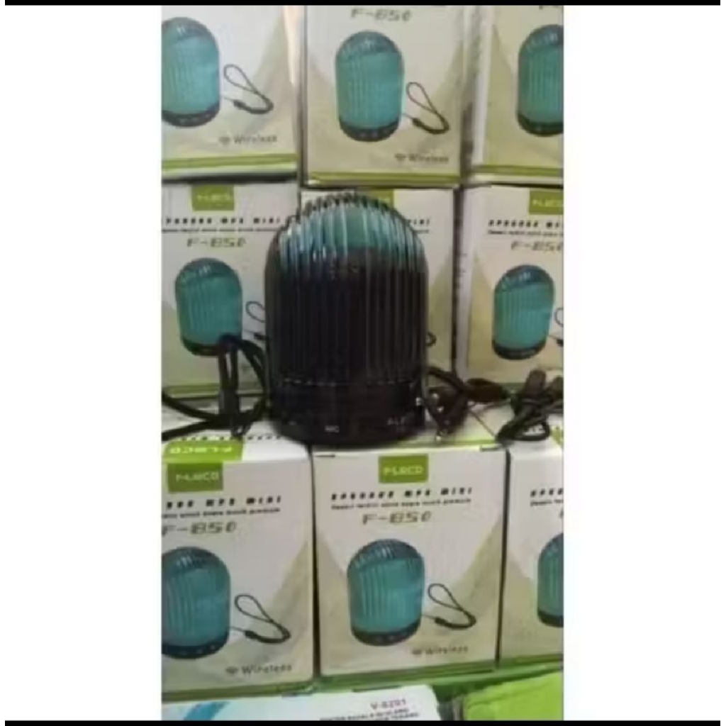 Speaker Bluetooth Fleco F 850 Bulat Led BASS Kecil, jual murah