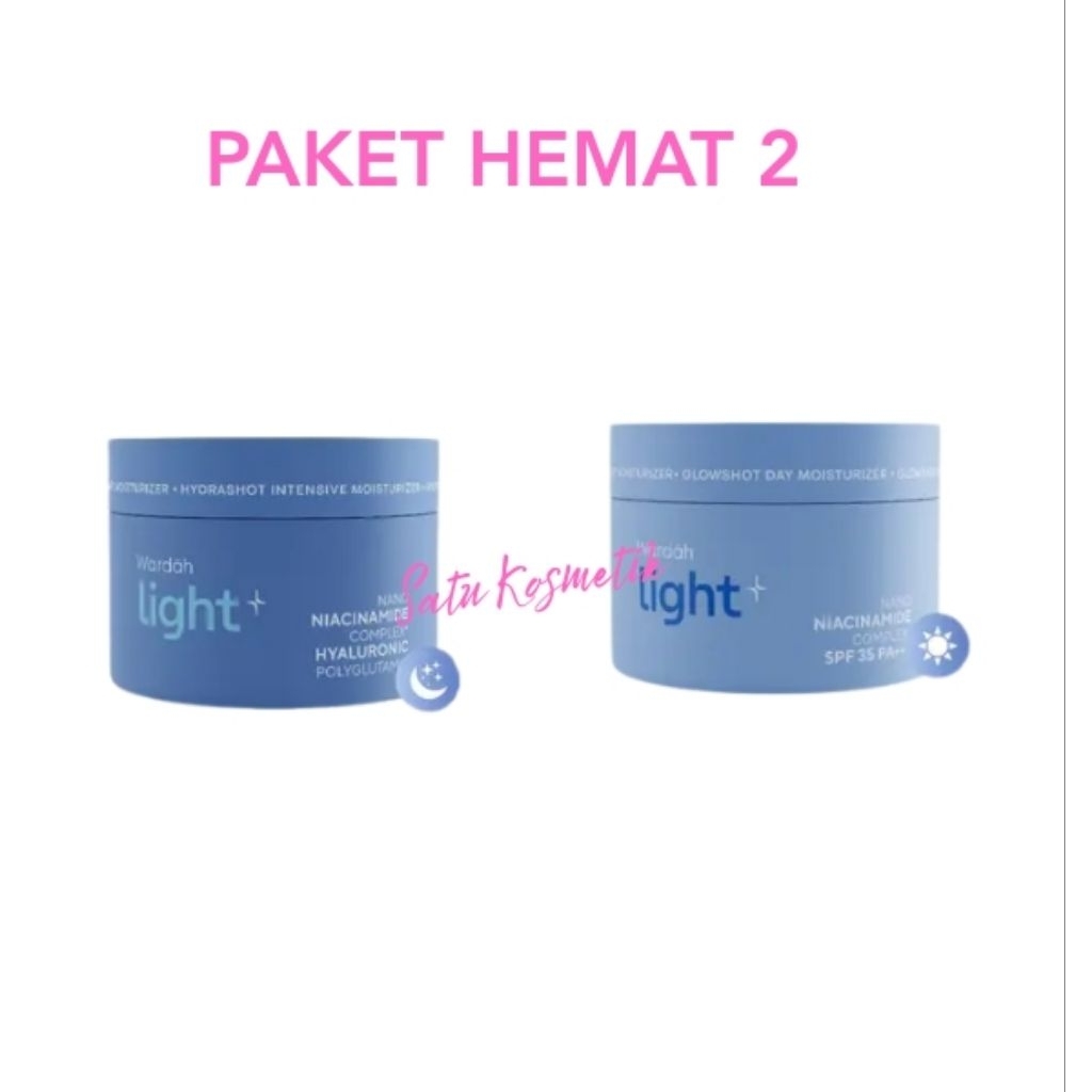 Wardah Paket Lightening Day 30gr & NIght Cream 30gr/Cream siang Malam Glowing