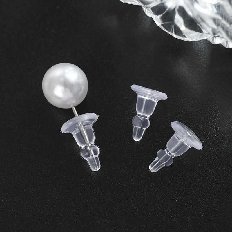 TAO Penutup Pantat Anting Tusuk Panjang Silikon Earring Stopper 2 pasang