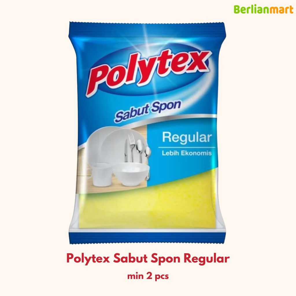 Polytex Sabut Spon Hijau - Spons Cuci Piring Serbaguna Awet & Busa Banyak