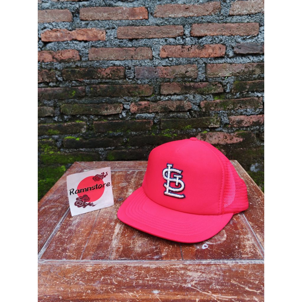 topi vintage mlb st louis cardinal trucker