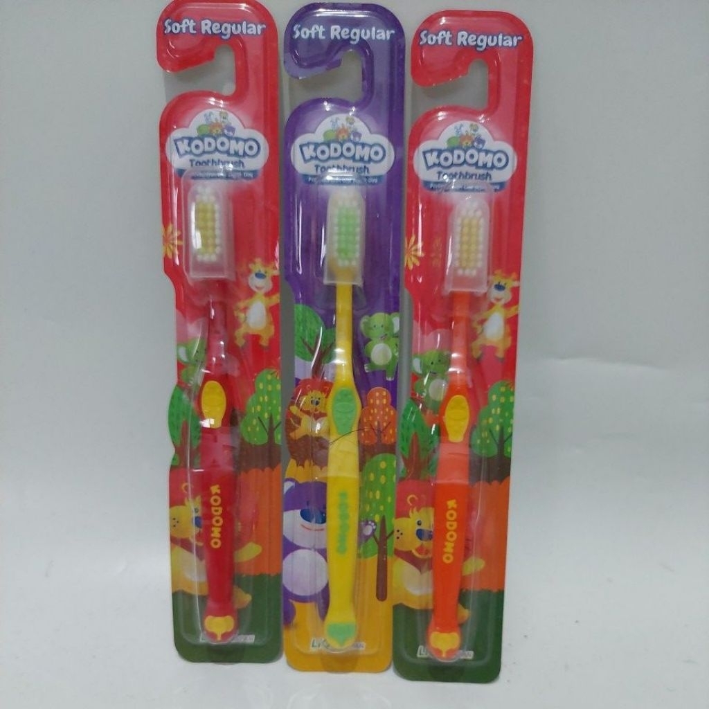 [ 3 Pcs  Mix ] Kodomo Sikat Gigi Anak/ Membersihkan Gigi/ Perlindungan Gigi dan Gusi/ Lembut