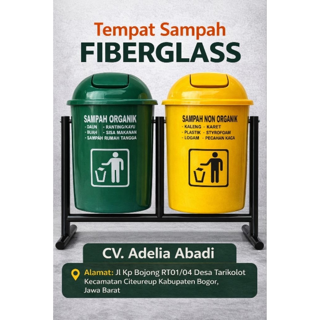 tempat sampah fiberglass