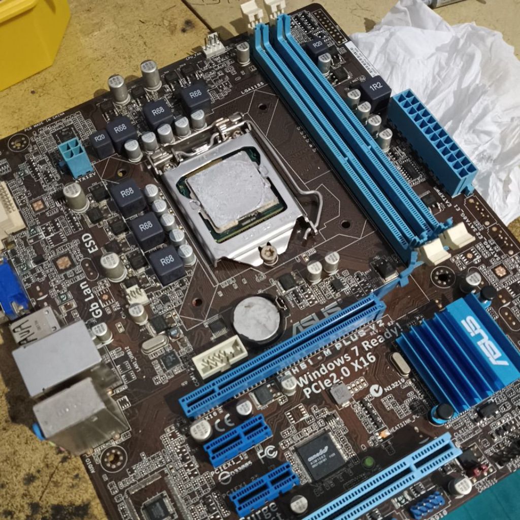 mobo h61+g620 rusak