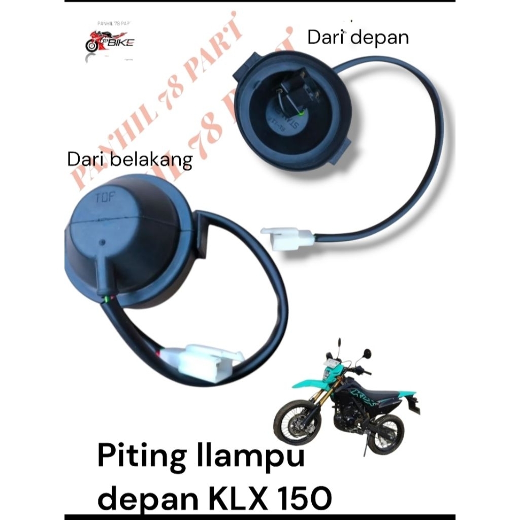 Fitting lampu depan KLX 150 D-Tracker soket H4