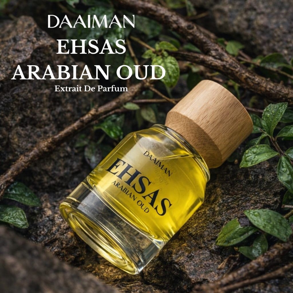 PARFUM DAAIMAN - Ehsas Arabian Oud Extrait De Parfum 30 ML Parfum Solat Aroma Arabiqn Mewah Tahan 12